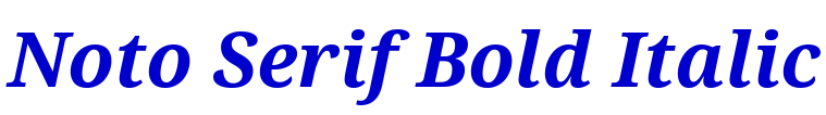 Noto Serif Bold Italic 字体